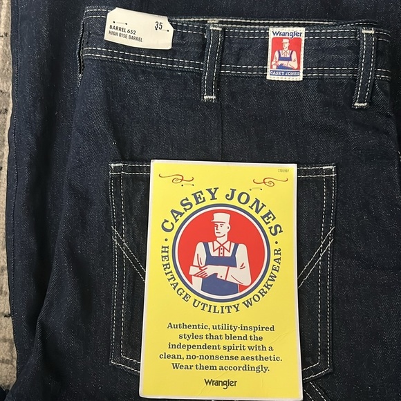 Wrangler Womens Casey Jones Utility Carpenter Barrel 652 High Rise Jean Size 35 - Picture 16 of 16